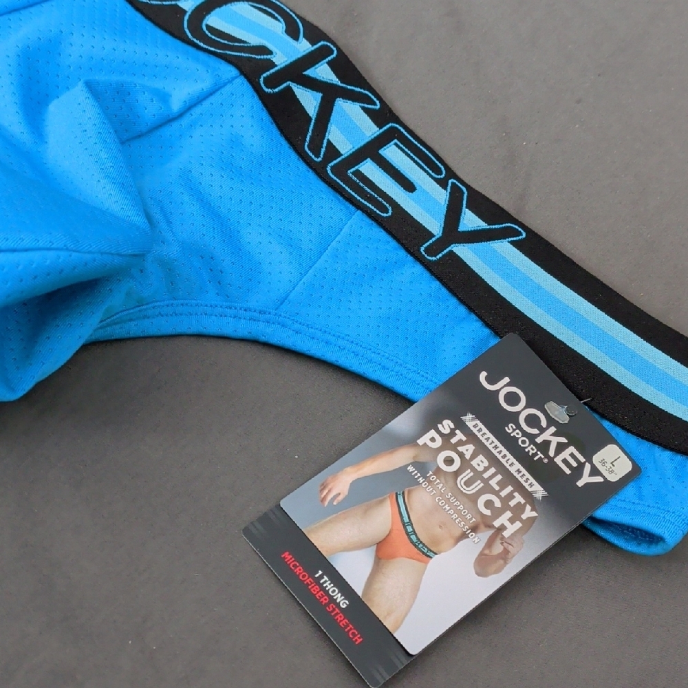 Jockey Sport® Stability Pouch Microfiber Thong - Size L (36"-38") - Picture 2 of 3